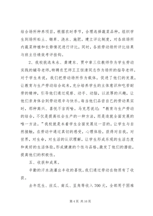 小学劳动实践场所建设工作汇报材料.docx