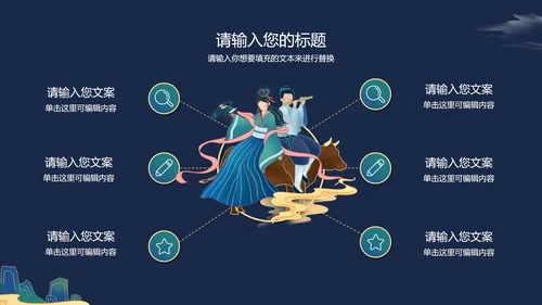 七夕古风国潮ppt模板