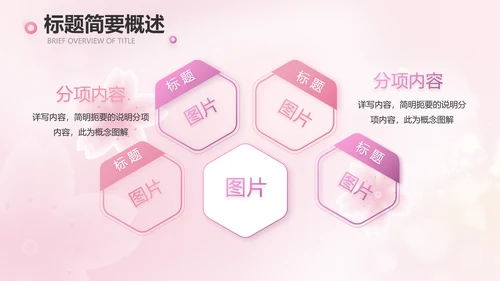 粉色爱心感恩妈妈母亲节主题动态PPT模板