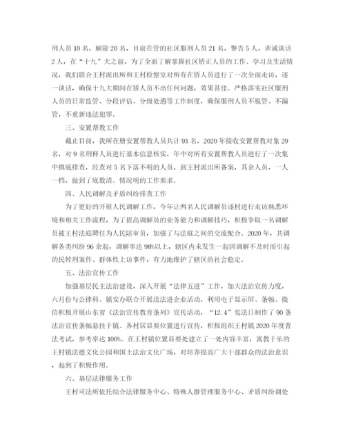 精编之司法行政个人年终工作总结范文.docx