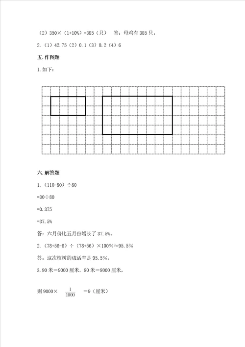 2023六年级下册数学期末测试卷及参考答案典型题