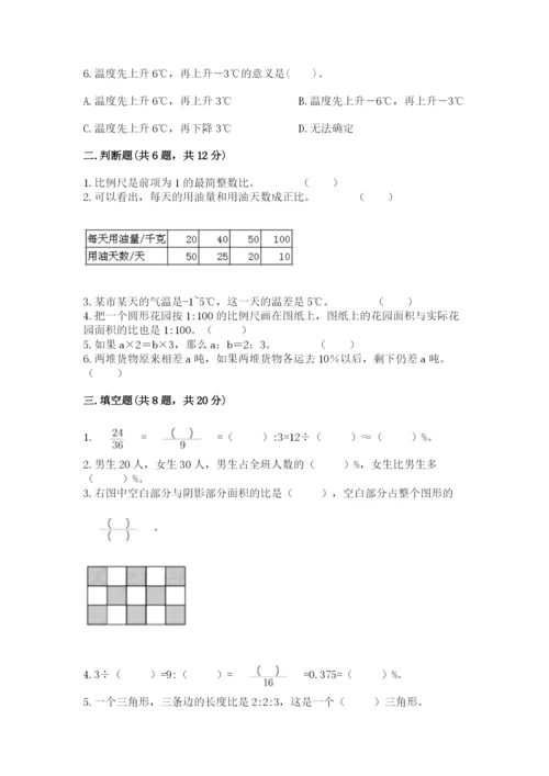 建阳市六年级下册数学期末测试卷及完整答案1套.docx