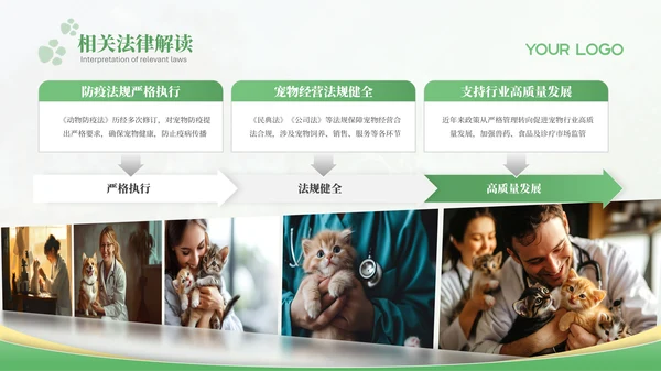 绿色宠物行业报告PPT模版
