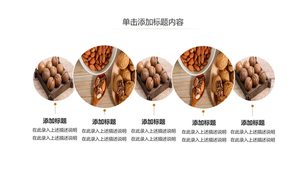 休闲美食美味坚果干果宣传画册PPT模板