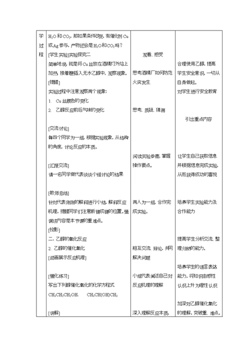 乙醇教学设计