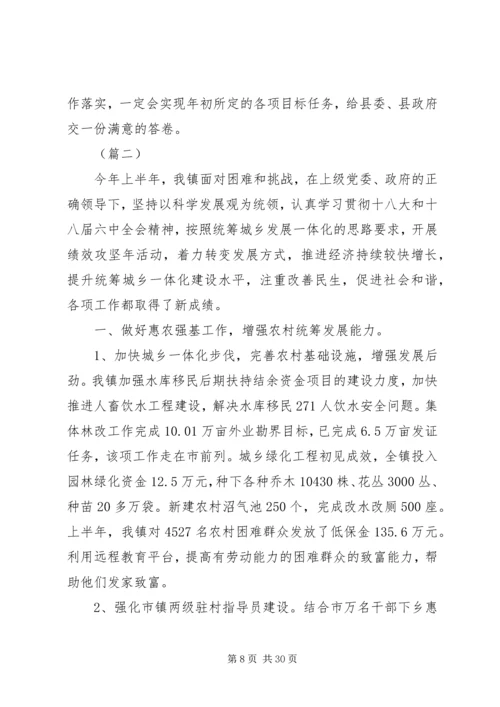 乡镇政府上半年工作总结范文四篇.docx