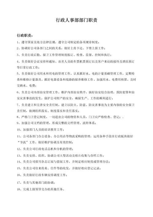 行政部岗位职责.docx