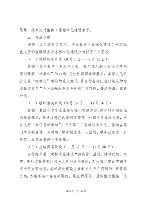 银行标准化管理实施方案 (2).docx