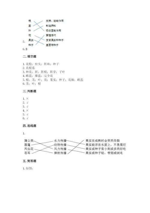 科学四年级下册第一单元《植物的生长变化》测试卷附答案【研优卷】.docx