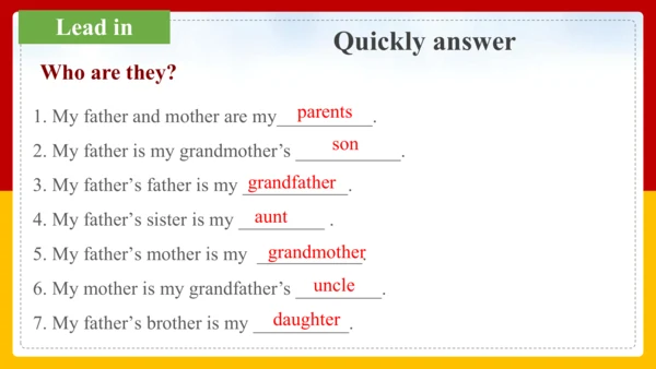 Module 2 My family Unit 2 These are my parents.课件（