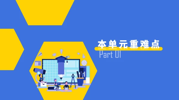 蓝色卡通英语教学教育通用PPT模板