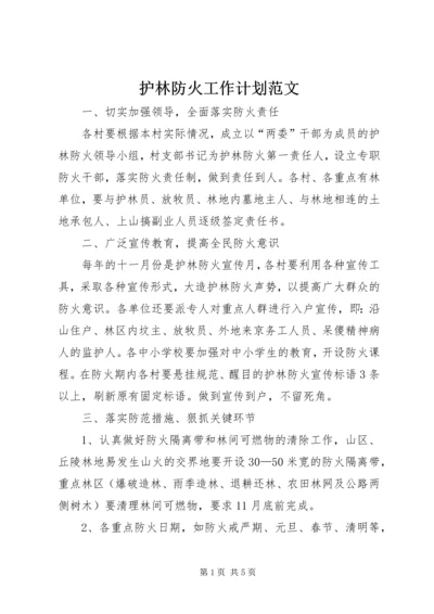 护林防火工作计划范文.docx