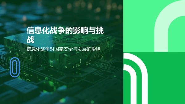 绿色渐变风信息化战争PPT模板
