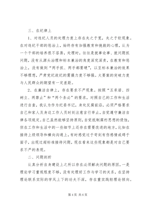 民主生活会党性剖析材料 (9).docx