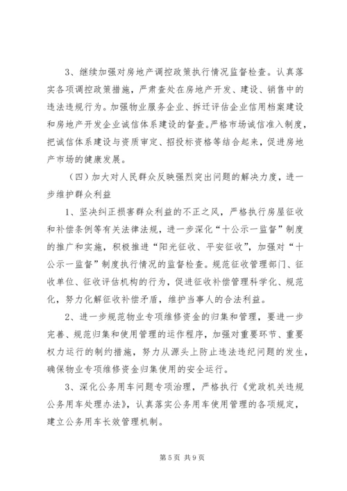 房管局党风廉政建设工作要点.docx