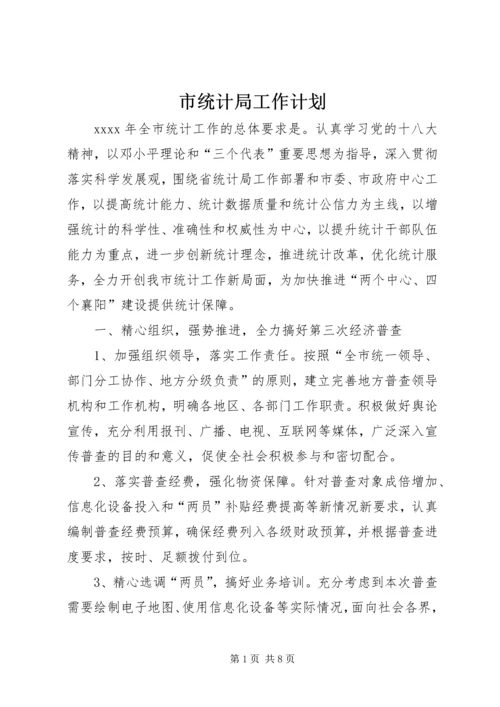 市统计局工作计划 (5).docx