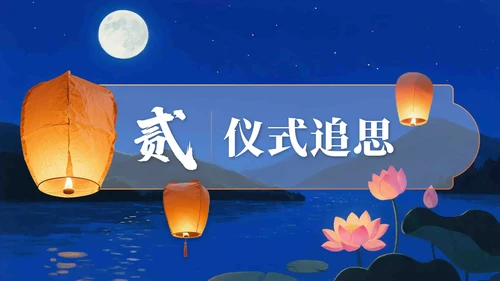 橙黄色中国风中元节活动策划PPT模版
