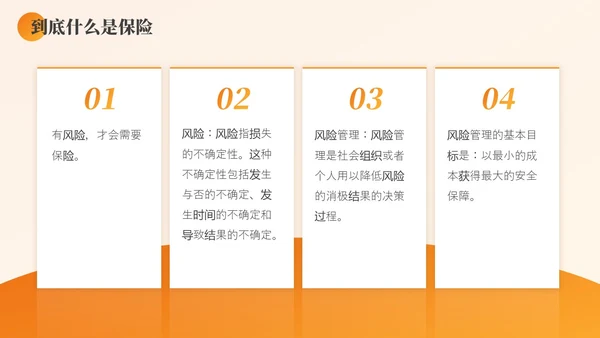 黄色渐变商务实拍风保险基础知识PPT模版