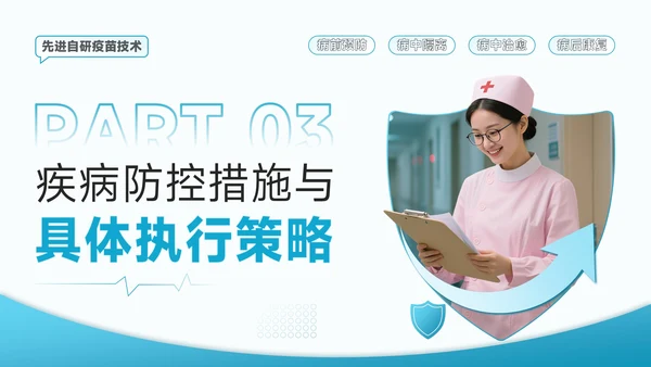 蓝色创意风医疗健康疫苗研发的最新进展情况PPT模板