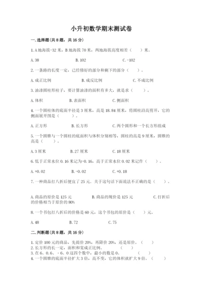 小升初数学期末测试卷精品【名校卷】.docx