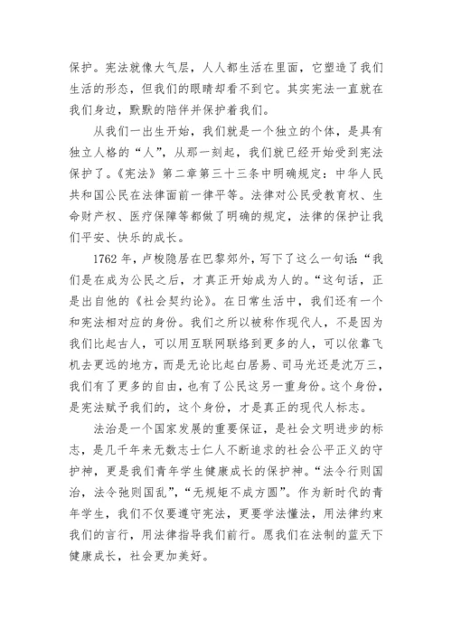 宪法知识国旗下经典讲话稿（10篇）.docx