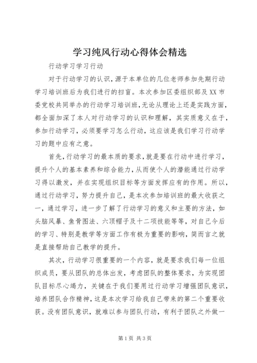 学习纯风行动心得体会精选 (4).docx