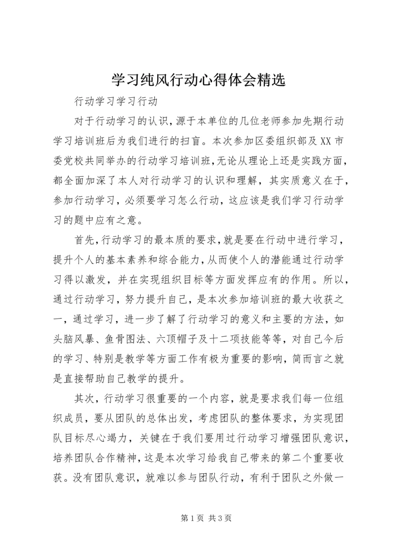 学习纯风行动心得体会精选 (4).docx