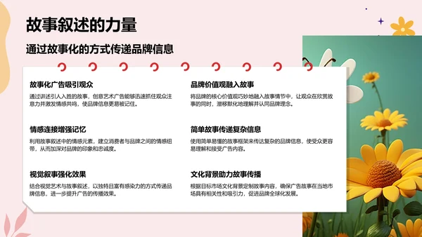 红色插画风创意艺术广告相册图集PPT模板