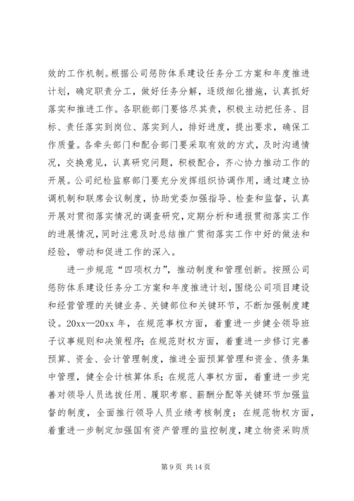 企业公司年纪检监察工作会总结报告.docx