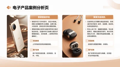 茶色商务电子产品案例分析页