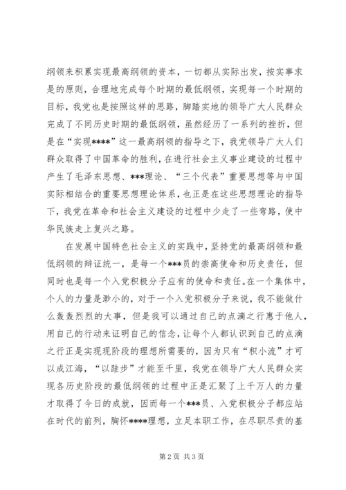 思想汇报XX年：践行党的纲领.docx