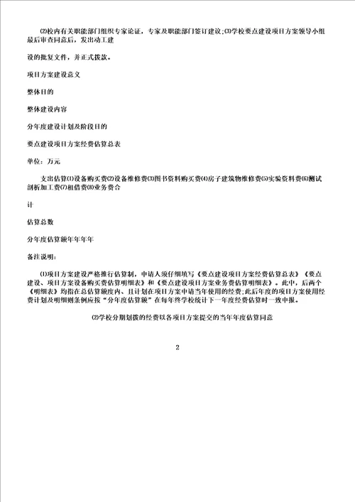 公司建设项目方案立项申请书