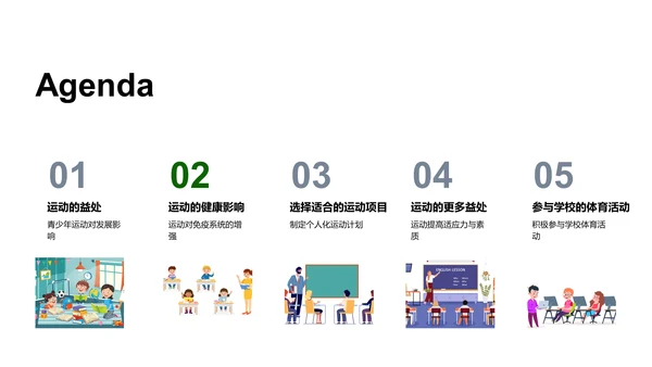 青少年健身指南PPT模板