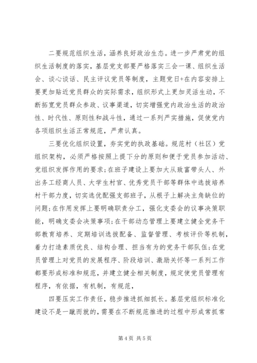 乡镇支部标准化建设工作特色亮点总结汇报.docx