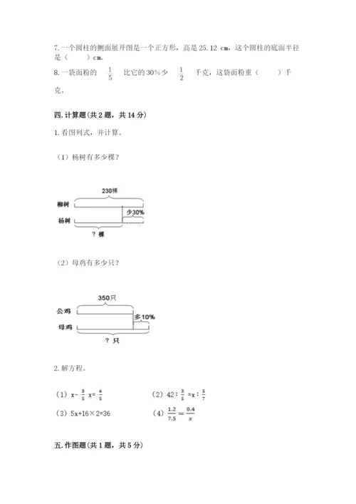 丹徒县六年级下册数学期末测试卷带精品答案.docx