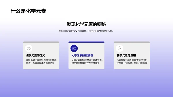 化学元素学习报告PPT模板