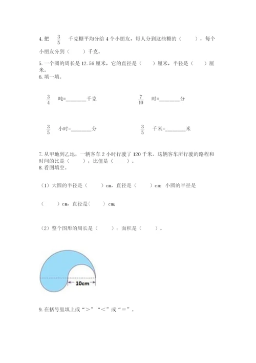 人教版六年级上册数学期末测试卷（典优）word版.docx