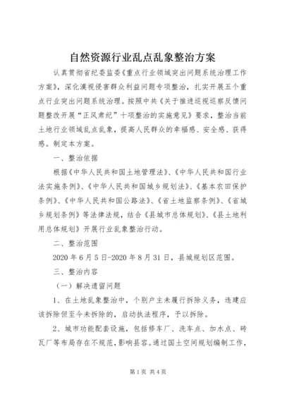 自然资源行业乱点乱象整治方案.docx