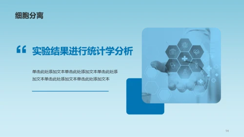 蓝色简约生物医疗研究报告PPT