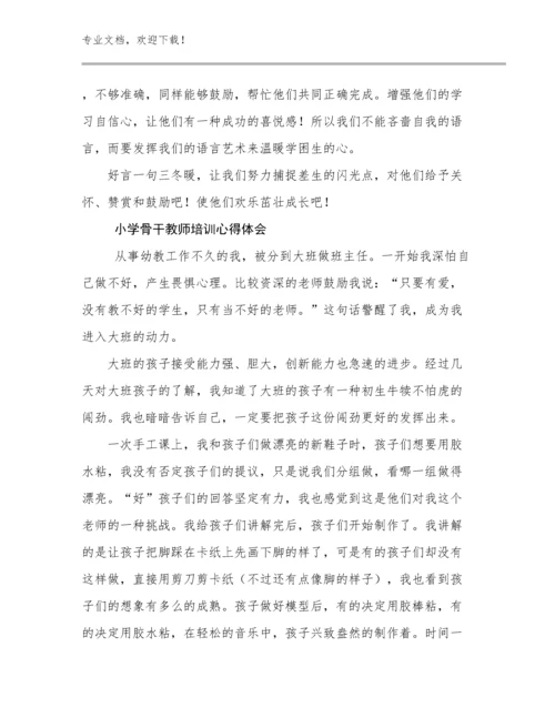 2024小学骨干教师培训心得体会优选例文16篇合集.docx