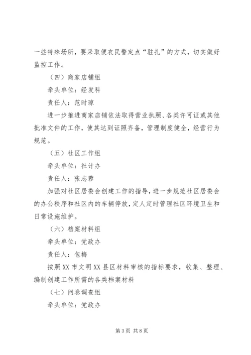 街道创建市文明XX县区迎检方案 (3).docx