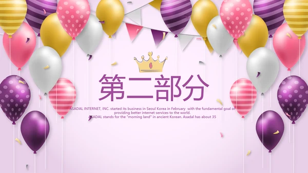 紫色员工生日会电子相册动态PPT模板