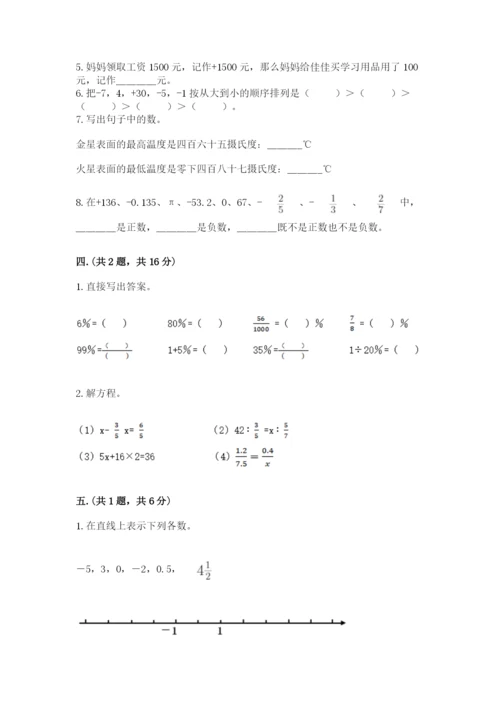 小学数学六年级下册竞赛试题精品【典优】.docx
