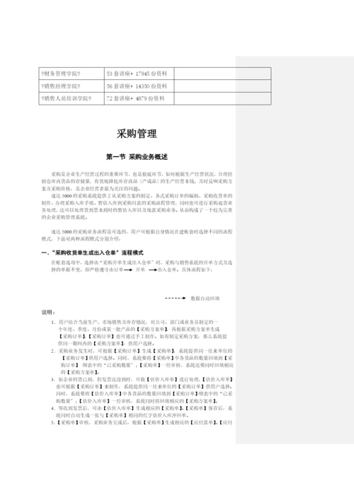 速达5000业务流程概述.docx