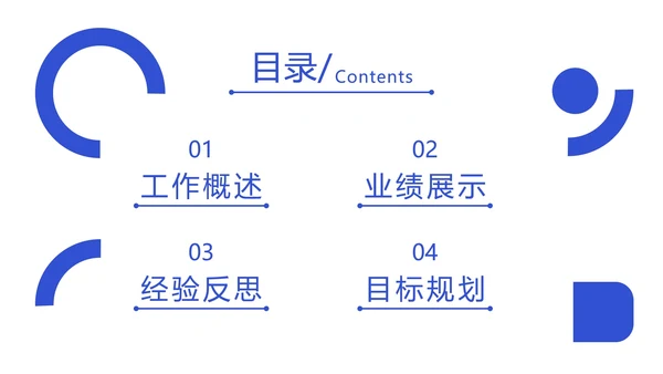 总结目录25页合集PPT模板