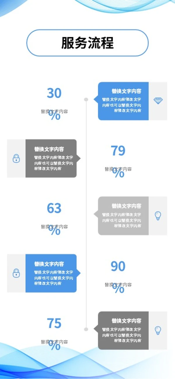 蓝色清新极简线条手机竖版企业宣传册公司简介画册PPT公司宣传