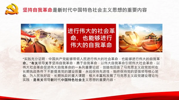 学习坚持自我革命十个坚持党课党支部PPT课件