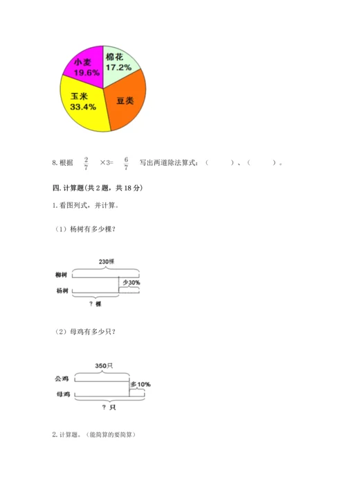 人教版六年级上册数学期末测试卷精品（考试直接用）.docx