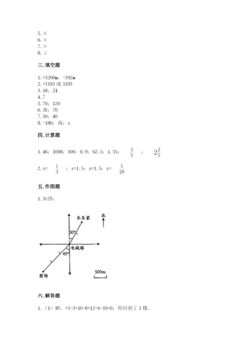 沪教版小学数学六年级下册期末检测试题附完整答案【历年真题】.docx