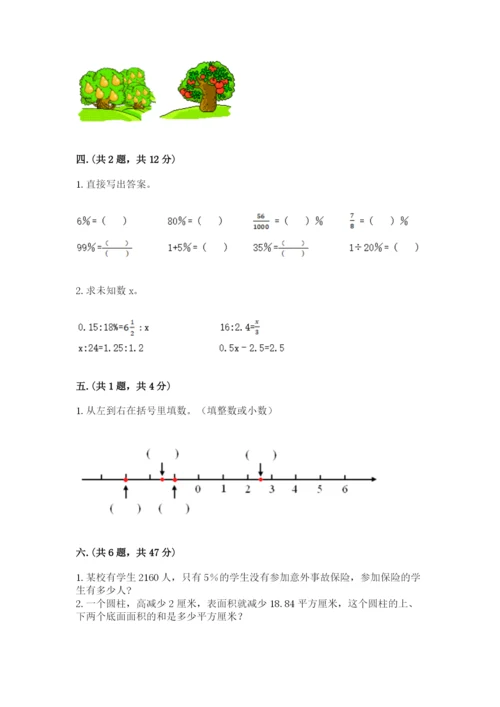 小学毕业班数学检测题附参考答案（预热题）.docx